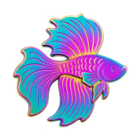 wholesale 2D flat Rainbow Plated Lapel Pin