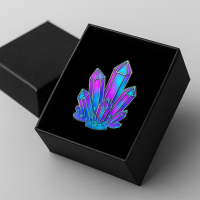 manufacturer custom crystal anodized rainbow lapel pin