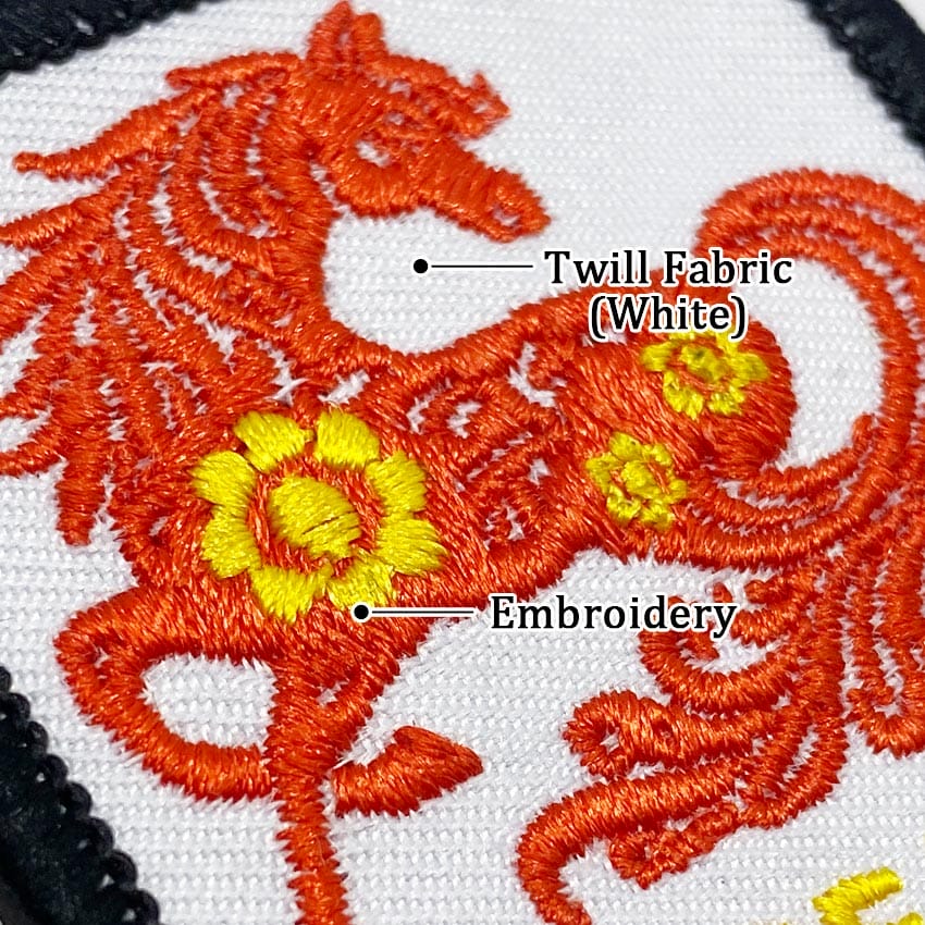 Embroidery with Exposed Fabric Background
