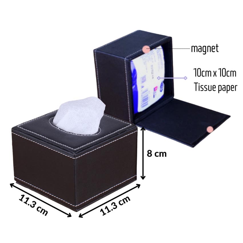 Wholesale Square Leather Tissue Box Cover Holders
