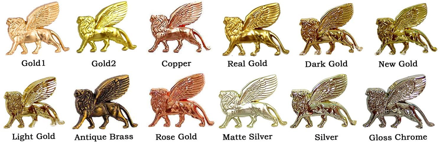 electroplated metallic colors for custom ABS car emblems and decals