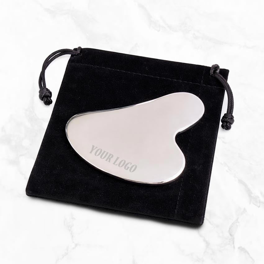 Black Velvet Pouch Packaging Gua Sha Massage Tool Wholesale