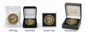 custom coin & medal packaging options velvet box acrylic case