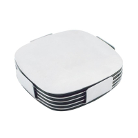customized metal drink coaster with holder