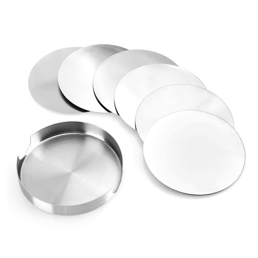 Wholesale Stainless Steel Coaster Set with Holder