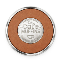 custom leather metal emblem drink coasters drinkware gift