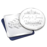 Manufacturer Metal Drink Coasters Aluminum Photo-Etched Logo Coasters