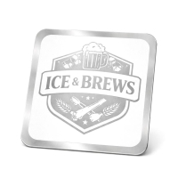Promotional custom logo aluminum coasters