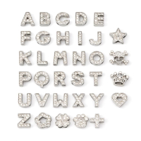 Custom Metal Slide-On Letters & Decorative Charms Wholesale