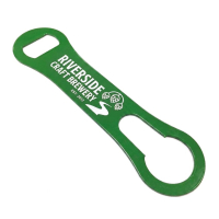 green custom bar blade bottle opener with logo spray coating stainless steel speed opener for brewery branding