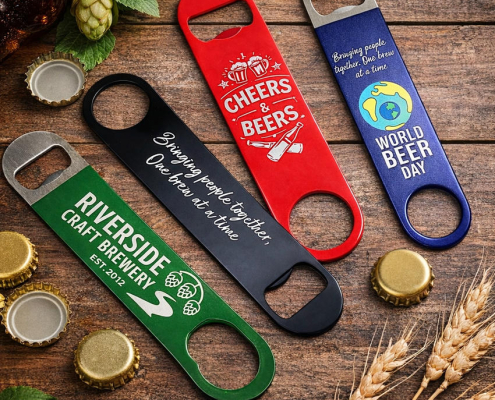 custom bar blade bottle opener assorted colors stainless steel speed opener with logo for brewery and promotional use