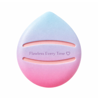 Gradient teardrop makeup sponge with custom design, soft beauty blender for flawless makeup application