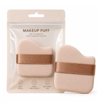 Custom powder puff with retail packaging, OEM cosmetic applicator for bulk and private label supply