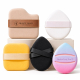 Custom powder puff with logo and premium cosmetic packaging, private label beauty tool for skincare brands