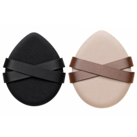 double strap teardrop powder puff for precise makeup application