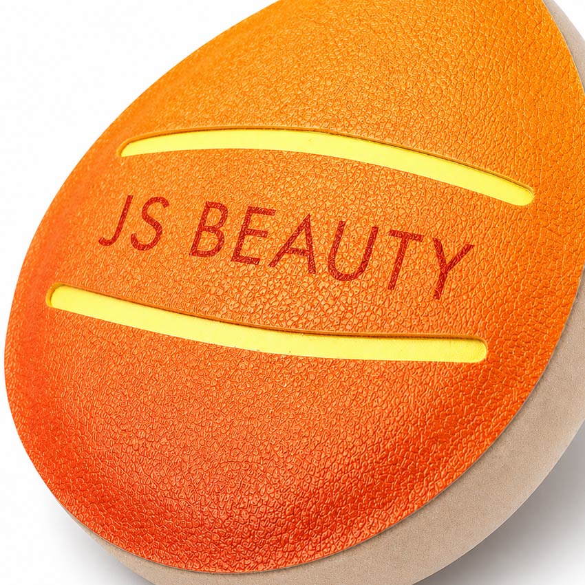promotional custom printed logo branded PU soft makeup powder puff wholesale