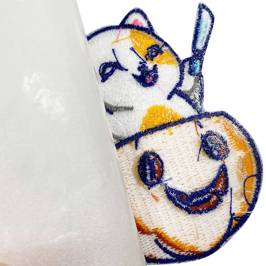 custom-embroidery-patch-adhesive-backing Manufacturer custom shaped embroidered patch with adhesive backing