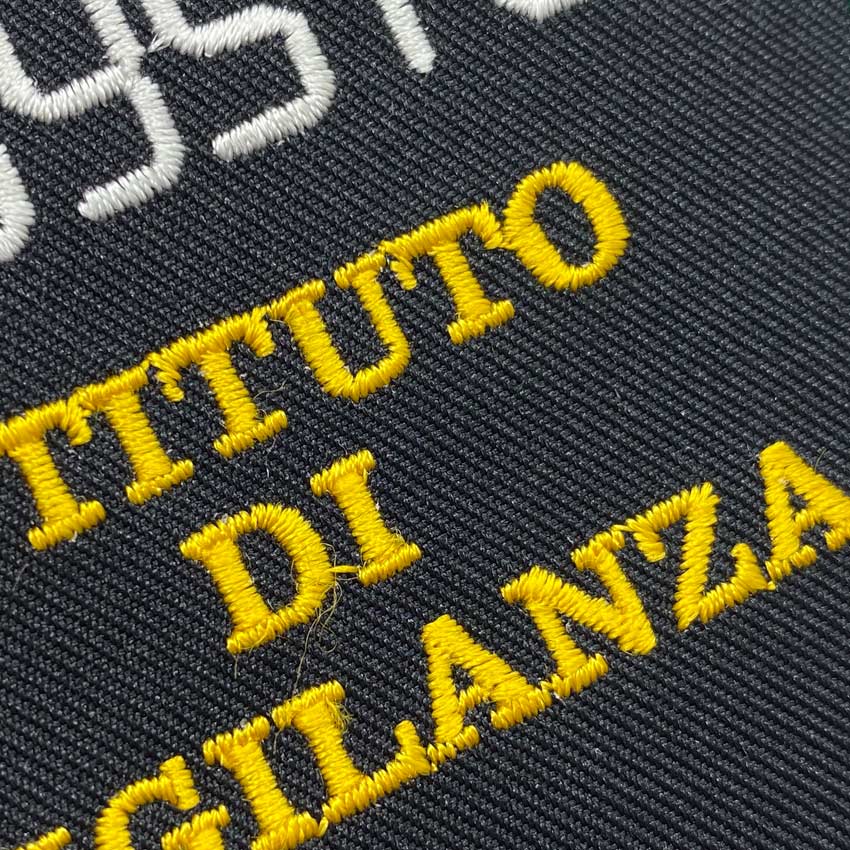twill-fabric custom embroidery patch with twill fabric base