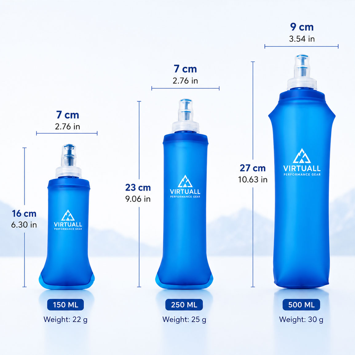 Custom Logo Soft Flask Water Bottle 150ml, 250ml, 500ml Wholesale Custom Logo Soft Flask Water Bottle 150ml, 250ml, 500ml Wholesale