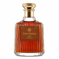 Luxury leather bottle label used for premium spirits packaging