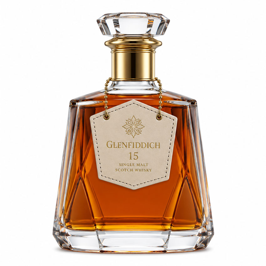 Premium Leather Bottle Label for Gift Packaging Custom leather bottle label with foil stamped logo for luxury packaging