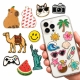 Assorted custom metal phone stickers with animals, flowers, travel and colorful designs