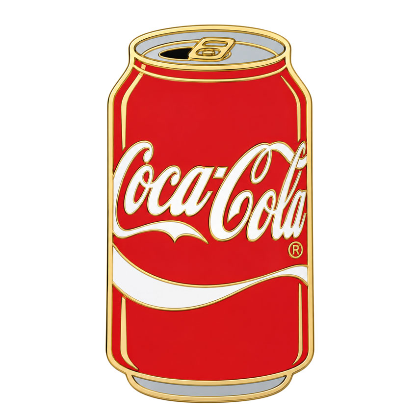 Custom Imitation Hard Enamel Metal Phone Sticker Red beverage can shaped imitation hard enamel metal phone sticker