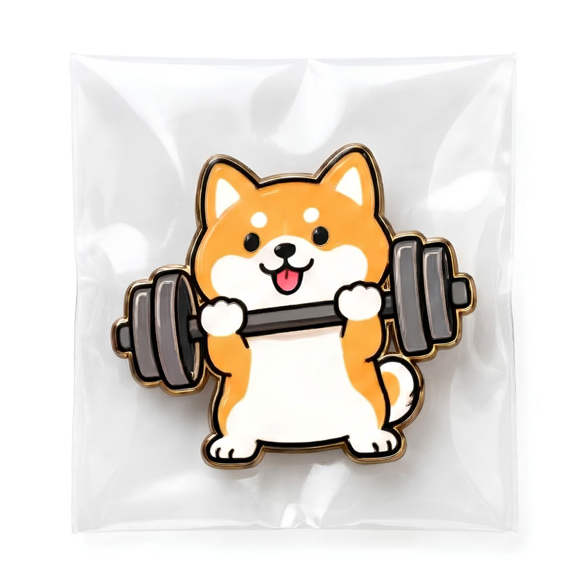 Custom Dog Enamel Metal Phone Sticker with Adhesive Backing Cute dog shaped metal phone sticker with adhesive backing shown on phone case